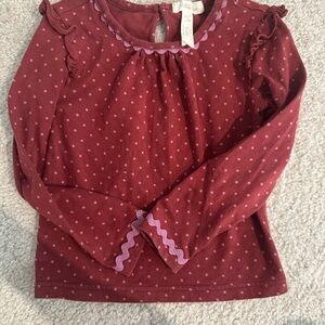 Matilda Jane Burgundy and Pink Long Sleeve Top